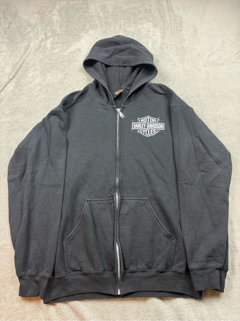Harley-Davidson Motorcycles Black Might Peace Grande Prairie AB Zipup Hoodie M